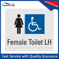High Quality Male / Female Plástico Placa de sinal de WC Braille